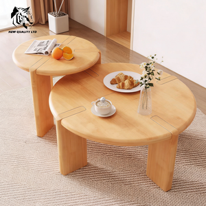 Mesa de centro de madera estilo tronco, diseño nuevo, fabricada en fábrica, a buen precio, personalizable, en stock, dropshipping, para sala de estar. - Product Image 3