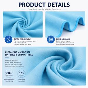 Serviette de sport en microfibre personnalisée avec logo imprimé, séchage rapide, anti-sable, absorbante, idéale pour l'extérieur, la gym et les entraînements, cadeau parfait. - Product Image 4