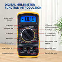 Multimeter Digital XL830L Auto Range Backlight NCV True RMS Multitester Meter