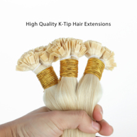 Vente en gros de cheveux humains vierges russes Extension de cheveux blancs doublement étirés Pointe plate Kératine Extensions de cheveux à pointe K pré-collée