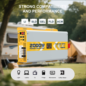 DC <span class=keywords><strong>12V</strong></span> Naar Ac 110V 120V Omvormer 1000W 2000W 3000W 4000W 5000W Zuivere Sinus Omvormer Voor Auto Rv