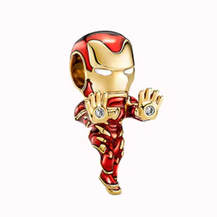 Manufacturer wholesale high quality original Marvel beads Iron Man of the Avengers silver 925 charm jewelry