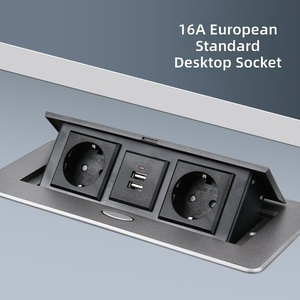 Presa da Scrivania a Tre Fori Multiuso Incorporata 13A <span class=keywords><strong>EU</strong></span> UK e US - Product Image 4
