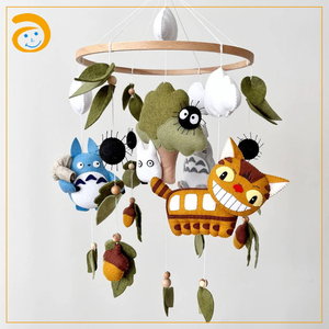 Móvil de Fieltro con Forma de <span class=keywords><strong>Chinchilla</strong></span> de Hayao Miyazaki, Móvil para Cuna de Bebé, Móvil Musical Hecho a Mano para Bebé - Product Image 5