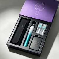 Boîte cadeau personnalisée en deux parties pour brosse à dents avec insert en papier froissé pour la présentation de la marque de brosses à dents