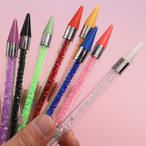 Crayon de prélèvement de strass en silicone double embout, auto-adhésif, pour la pose de cristaux sur les ongles - Product Image 5