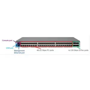 Hochwertiger Brocade G720 Switch BR-G720-24-32G-R 24 Active Port 64GB FC Netzwerk-Switch Industrielle Netzwerk-Switches