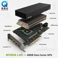 Neue Tesla L40 GDDR6 Blade-Server-Grafikkarte für Desktop Deep Learning KI mit Lüfterkühlung und L40S/L40N-Funktionen