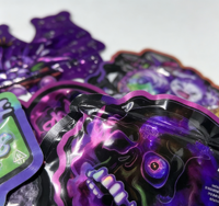 Sachets Mylar Personnalisés Imprimés 1g 2g 7g Thermoscellables Doux au Toucher Découpés à l'Emporte-Pièce avec Logo Imprimé pour Emballage de Bonbons Gommeux