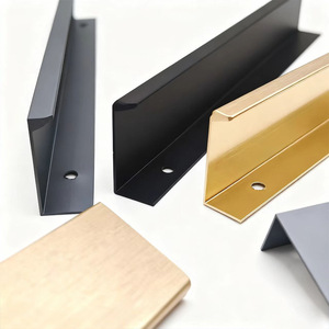 Aluminum Alloy Right Angle <b>Edge</b> Sealed Handle Bar Cabinet Minimalist Design Easy Installation - Product Image 1