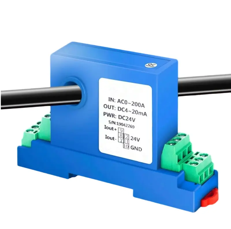 AC DC Sensor arus Hall Loop tertutup 0-150A 4-20Ma transduser efek dengan transformator output analog