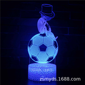 Lámpara de Mesa LED 3D Creativa con el Logotipo de los Cinco Equipos de las Grandes Ligas de Fútbol, Exclusiva para Ventas Transfronterizas, <span class=keywords><strong>Real</strong></span> <span class=keywords><strong>Madrid</strong></span>, Manchester United - Product Image 2