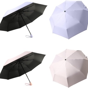21 Inch High Quality Wholesale Promotional Cheap Custom Logo Print Manual 3 Folding Pongee Light Weight China Made <b>Umbrella</b> - Product Image 5
