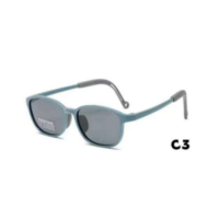 Lunettes de soleil carrées polarisées TR à monture intégrale pour enfants, protection UV %, accessoires de plage et d'extérieur tendance