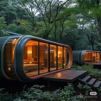 Maison préfabriquée modulaire en conteneur, capsule spatiale à deux étages, pour hôtel ou espace commercial, chambre ou salon