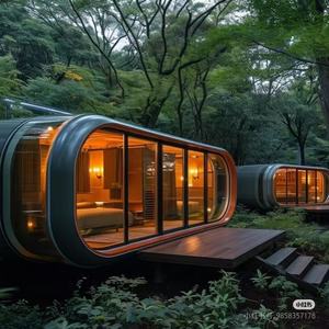 Maison préfabriquée modulaire en conteneur, capsule spatiale à deux étages, pod de couchage pour hôtel ou espace commercial, pour chambre à coucher, salon - Product Image 4