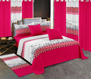 Lenzuola da letto king Size da 13 pezzi Set di biancheria da letto con tende in microfibra lenzuola per letti - Product Image 3