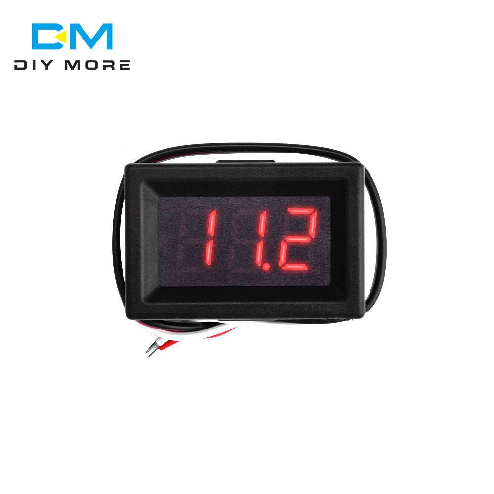 LED-Digital-Voltmeter 12V – Rundes Panell-Voltmeter, Wasserdicht, 5-36V, Für Auto, Boot, Wohnmobil & LKW