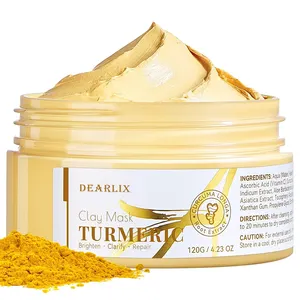 Dearlix Exfoliation Anti Aging Moisturizing Mud Turmeric Face Clay for Sale Natural High Quality Herbal Female