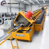 Machine de formage à froid de profilés en C en acier, à changement de taille automatique 80-300 mm, avec contrôle PLC personnalisé et système intelligent pour projets