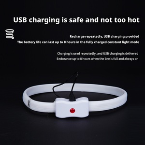 Collar de Perro <span class=keywords><strong>LED</strong></span> Recargable, Brillante, Colorido, de Arcoíris, de ABS, al por Mayor - Product Image 3