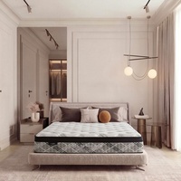 Matelas de lit à ressorts ensachés hypoallergénique écologique de qualité supérieure avec isolation de mouvement en laine et mousse Dacron pour chambre d'hôtel