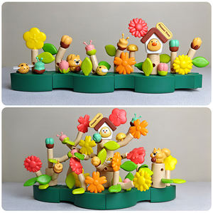 ชุดของเล่นเพื่อการศึกษาสำหรับเด็ก5ถึง7ปีชุดตัวต่อสร้างดอกไม้ PP - Product Image 2