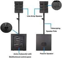 Système de sonorisation professionnel 6000W avec 2 subwoofers de 18 pouces, enceinte de karaoké, système de sonorisation PA, subwoofer actif + enceinte colonne