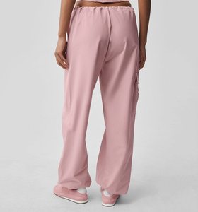 Pantaloni <span class=keywords><strong>Parachute</strong></span> Estivi da Donna Personalizzabili con Logo, Leggeri, ad Asciugatura Rapida, con Coulisse Elastica in Vita e Tasche Laterali <span class=keywords><strong>Cargo</strong></span>, Gamba Larga e Vestibilità Comoda - Product Image 2