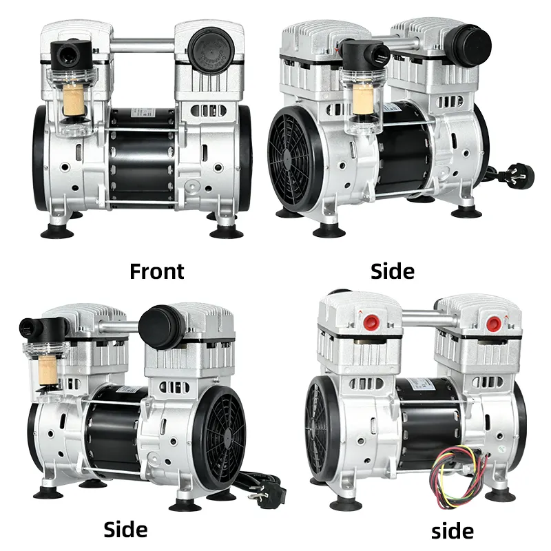 220V 1KW -99KPa 소형 고진공 오일 프리 피스톤 펌프 공기 압축기 펌프 헤드
