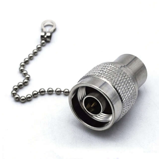 Good Performance 50ohm 1W DC-3GHz RF Coaxial N Male Plug Dummy Load/Termination with Chain VSWR 1.20 33mm Length