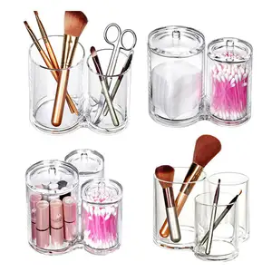 Organisateur de maquillage en acrylique pour étui à cosmétiques, pinceaux, rouge à lèvres, fard à paupières, commode en plastique, boîte de rangement pour maquillage, vente en gros