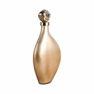 Vaso a forma di bottiglia con decorazione scultorea in metallo per soggiorno, camera da letto, ufficio, decorazione da tavolo - Product Image 2
