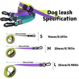 PVC Honeycomb Mesh <b>Dog</b> Leash Waterproof Durable <b>Dog</b> <b>Lead</b> <b>with</b> Strong Metal Hook for <b>Walking</b> Small Medium Large <b>Dogs</b> - Product Image 3