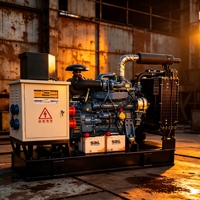 Groupe électrogène diesel de type ouvert Yuchai 24kW-200kW, générateur d'énergie industriel pour la construction