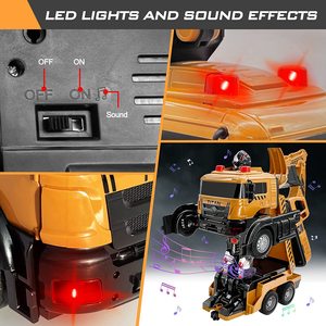 Juguete de Excavadora RC DWI Dowellin, Camión RC, <span class=keywords><strong>Autobots</strong></span> de Transferencia, Excavadora de Control Remoto, Juguete de Coche Robot para Niños - Product Image 4