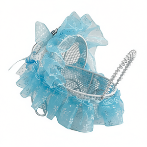 Carroza Metálica Azul para Fiestas, 5x7x7cm, Decoración para Fiestas - Product Image 2