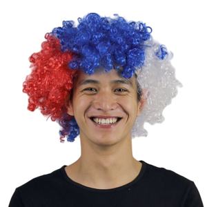 Perruques de supporter de football <span class=keywords><strong>FUKE</strong></span> 2026, couleur drapeau national, en résine PET, confortables pour l'encouragement - Product Image 5