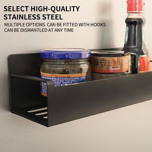 2-Piece Set paslanmaz çelik manyetik baharat depolama raf mutfak buzdolabı depolama raf - Product Image 4