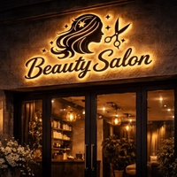 Enseigne en acrylique illuminée 3D super lumineuse pour l'extérieur, lettres lumineuses personnalisées avec logo publicitaire LED pour les entreprises