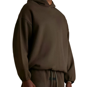 Sudadera con Capucha Corta y Gruesa con Logotipo Personalizado para Hombre, Sudadera con Capucha Holgada de Estilo Cuadrado OEM, Sin Cordones - Product Image 1