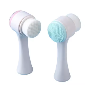 فرشاة وجه سيليكون بتصنيع المعدات الأصلية وتصنيع التصميم الأصلي، فرشاة تنظيف وجه مزدوجة 2 في 1 من النايلون والسيليكون متعددة الوظائف - Product Image 1