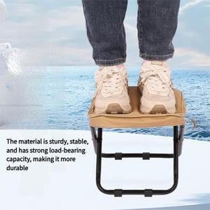 Chaise de pêche et de pique-nique portable ultra-légère et compacte en acier pliable avec sac à fermeture éclair pour la randonnée et le petit camping - Product Image 4