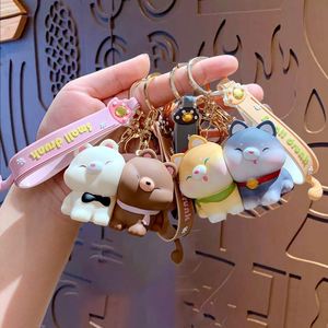 Cute Dog, Let's Stick Keychains Together. Couple, Shiba Inu Doll, <b>Backpack</b> Pendant, Car Keychain, <b>Small</b> Gift - Product Image 3