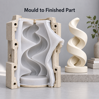 Moule en résine Tietuo + noyau en silicone pour œuvres d'art en PU C293-G1, surface aspect pierre, fabricant sur mesure, échantillon rapide