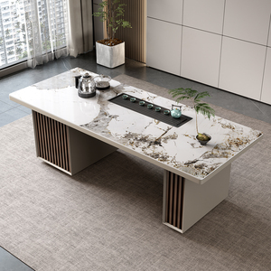 Chất Lượng Cao Trung Quốc Phong Cách Văn Phòng Bằng Gỗ Bàn Cà Phê Đặt Cocktail Đá Cẩm Thạch Bàn Và Ghế Cho Cà Phê Cửa Hàng - Product Image 2