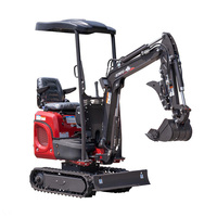 Moteur de Kubota de mini excavatrice de 1 tonne | Digger 10.2KW | Expédition moins chère | Petites machines de construction