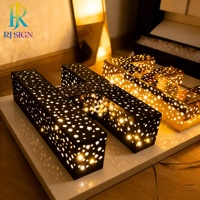 Enseigne LED 3D personnalisée à éclairage frontal avec effet ciel étoilé, lettres en acrylique étanches IP65 pour entreprises et bureaux intérieurs/extérieurs