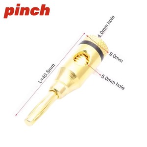 Budweiser Banana Plug 4mm Brass <b>Audio</b> Connector No-Soldering <b>Speaker</b> Wire Adapter Audiophile Use - Product Image 3