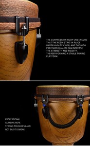 Tambores <span class=keywords><strong>Africanos</strong></span> de 12 Pulgadas con Parches Remo Fiberskyn, Cámara WPC, Percusión Tradicional, Conga, Djembé, Bongo, 60x30cm, Hecho en China - Product Image 3
